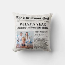 Almofada Custom Christmas Newspaper, Family Newspaper