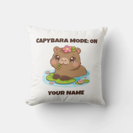 Almofada Custom Cute Kawaii Capybara Mode
