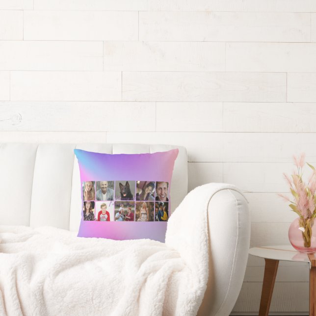 Almofada Custom Family Photo Collage Pillow (Sofá)