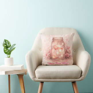 Almofada Custom Heart Jar Square Pillow