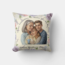 Almofada Custom Mother's day photo Always your babies