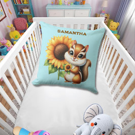 Almofada Custom Name Autumn Chipmunk Pillow