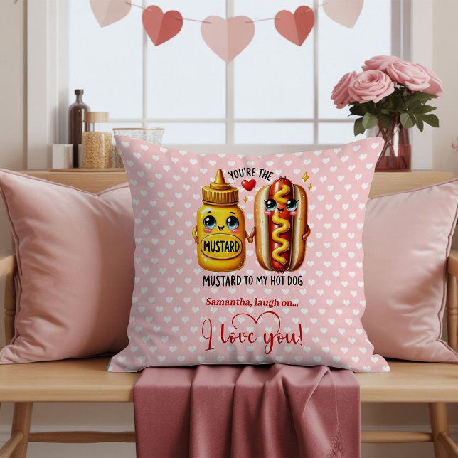 Almofada Custom Name Funny Fruit Love Pun Valentine Pillow (Custom Name Funny Fruit Love Pun Valentine Pillow

)