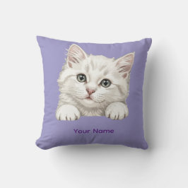 Almofada Custom Name Personalized Kitten Art Gift