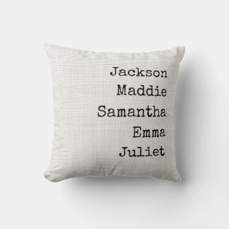 Almofada Custom Name Throw Pillow Gift for Grandma and Mom