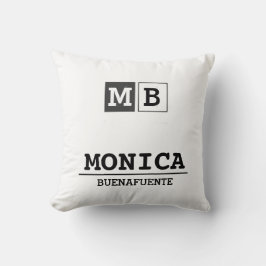 Almofada Custom Name with Initials monogram