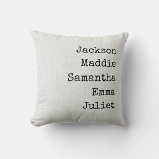 Almofada Custom Names Grandma & Mom Decorative Throw Pillow