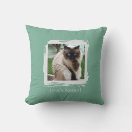 Almofada Custom Pet Photo Brushstroke Pillow | Home Décor