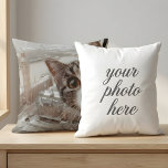 Almofada Custom Pet Photo Cat Peeking with London Big<br><div class="desc">Bring your beloved feline friend into your home decor with this unique custom pet photo pillow! Featuring an adorable close-up of a curious cat peeking out, overlaid with a stylish, soft-focus background of London's iconic Big Ben, this pillow is perfect for cat lovers and travel enthusiasts alike. Personalize it with...</div>