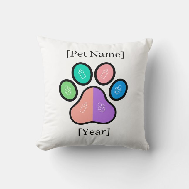 Almofada Custom Pet Sibling Baby Bodysuit - New Big Brother (Frente)