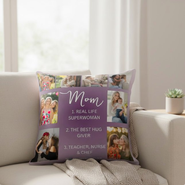 Almofada Custom Photo Pillow with Meaningful Mothers Quotes (Criador carregado)
