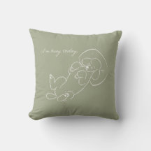 Custom Poodle Dog Mom Pillow Funny I'm Busy Today
