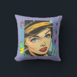 Almofada Custom Pop Art Comic Woman Pillow 16x16 90s<br><div class="desc">Retro 90s Pop Art Style Bring a blast from the past to your living space with our Comic Woman Pop Art Pillow. This 16" x 16" accent piece features a striking 90s Cassette Tape Aesthetic Decor theme, framing a bold female character with iconic vintage mixtapes. Made from high-quality Simplex knit,...</div>
