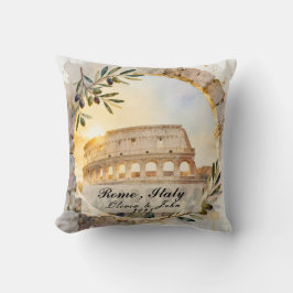 Almofada Custom Rome Honeymoon or Vacation Keepsake