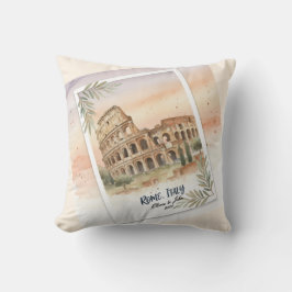 Almofada Custom Rome Italy Honeymoon or Vacation keepsake