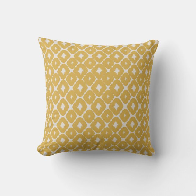 Almofada Customizable Boho Mustard Diamonds Cushion (Frente)