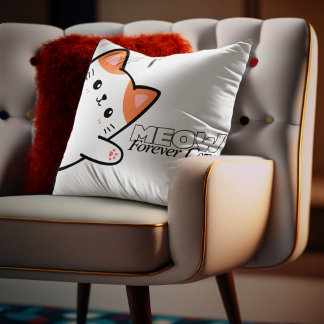 Almofada Customizable Meow Forever Cozy Cat