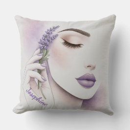 Almofada Customized Lavender Purple Woman Elegant Beauty