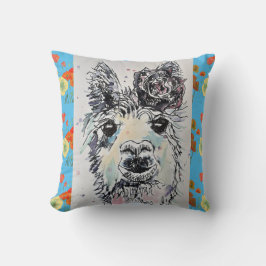 Almofada Cute Alpacca Lllama Watercolor Art Baby Cushion
