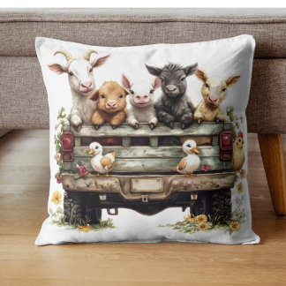 Almofada Cute Animal Farm On Pillow