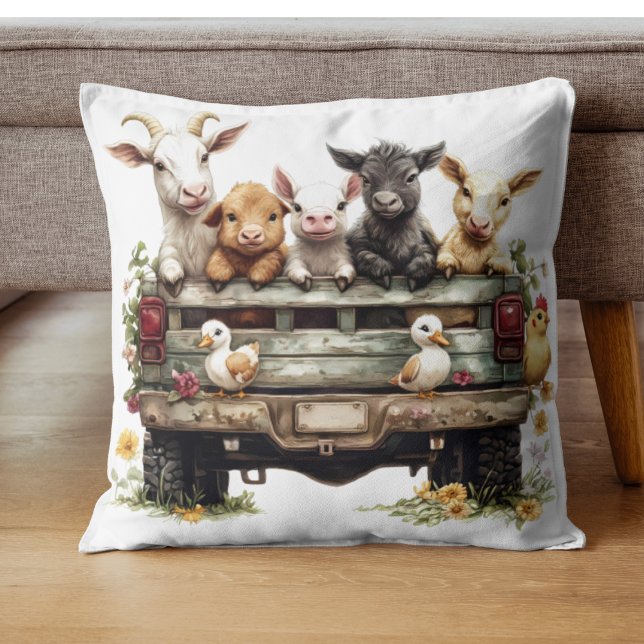 Almofada Cute Animal Farm On Pillow (Criador carregado)