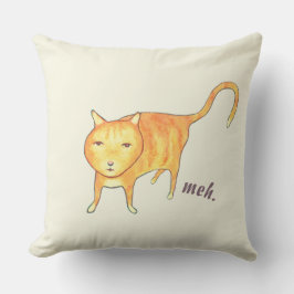 Almofada Cute Apathetic Orange Cat