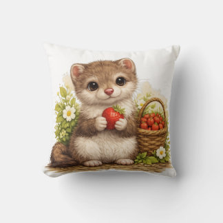 Almofada Cute Baby Animal Strawberry Pillow Kawaii