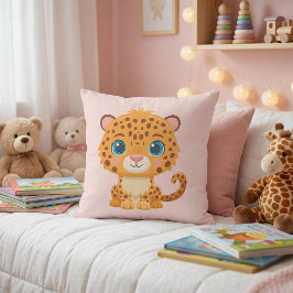 Almofada Cute Baby Leopard Safari Animal Kids