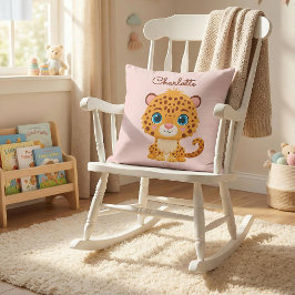 Almofada Cute Baby Leopard Safari Animal Kids