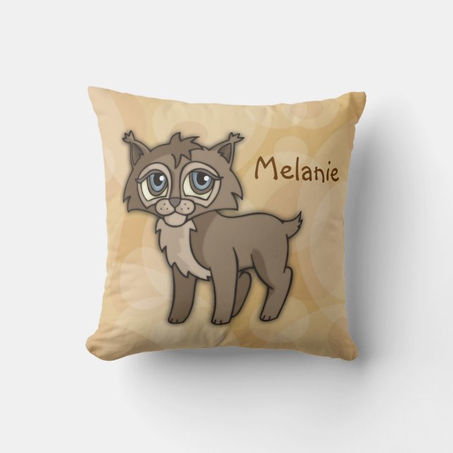 Almofada Cute Baby Lynx personalizável (Frente)