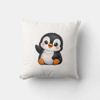Almofada Cute Baby Penguin Waving Cartoon Character Kids Ka