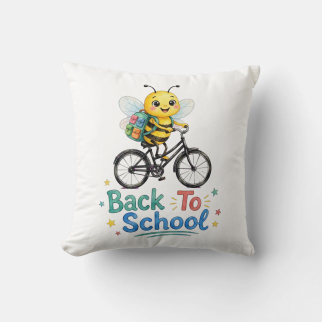 Almofada Cute Bee Volta às Aulas (Frente)