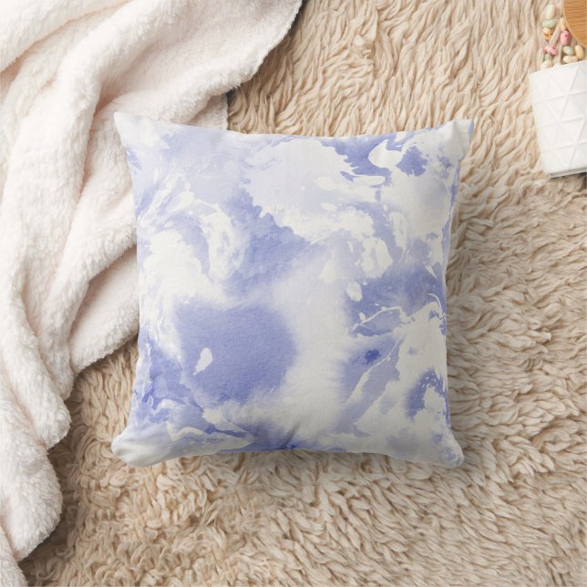 Almofada Cute Blue / Purple And White Abstract Pattern. (Cobertor)