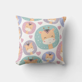Almofada Cute Boho Little Giraffe Patterno
