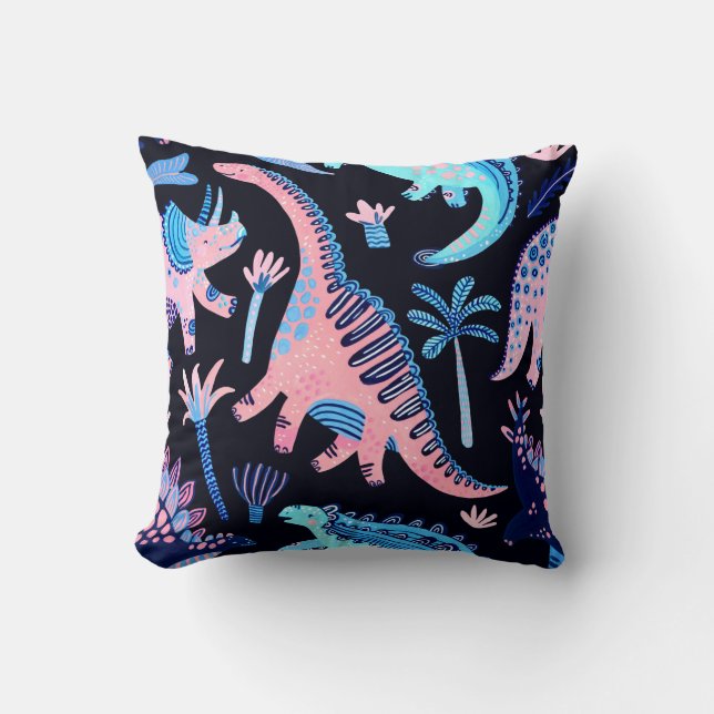 Almofada Cute cartoon dinosaurs seamless pattern in scandin (Frente)