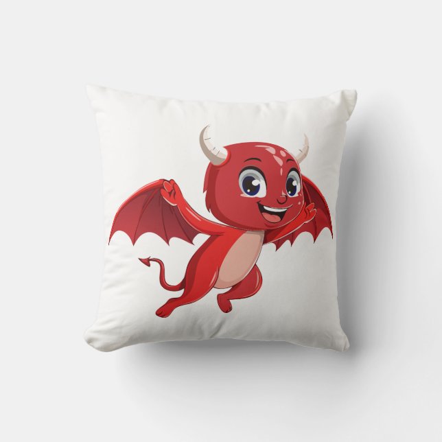 Almofada Cute cartoon flying devil (Frente)