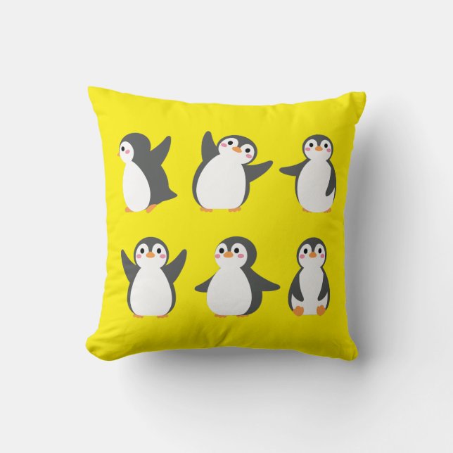 Almofada Cute Cartoon Penguins (Frente)