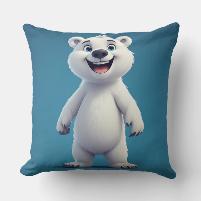 Almofada Cute Cartoon Polar Bear Character  (Frente)