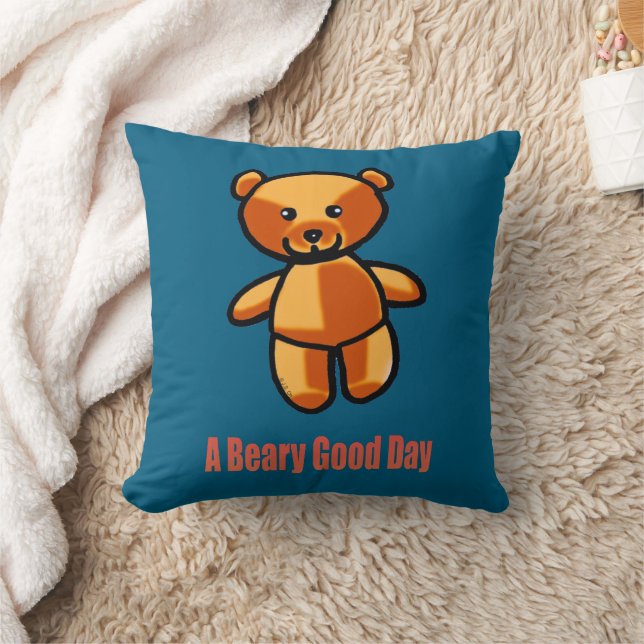 Almofada Cute Cartoon Teddy Bear Pun Illustration (Cobertor)