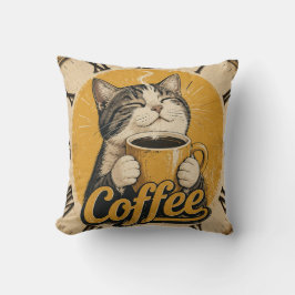 Almofada Cute Cat Coffee