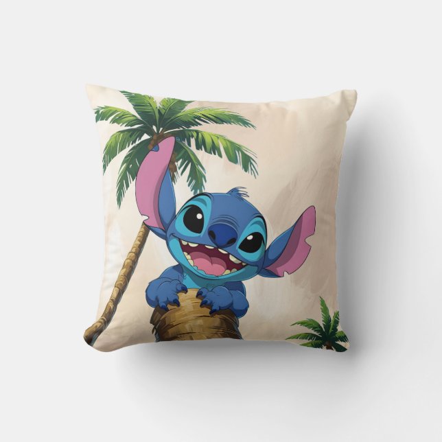 Almofada Cute Chaotic Vibes Throw Pillow – Tropical Cartoon (Frente)