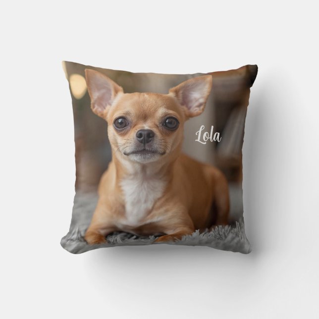 Almofada Cute Chihuahua Personalizado (Frente)