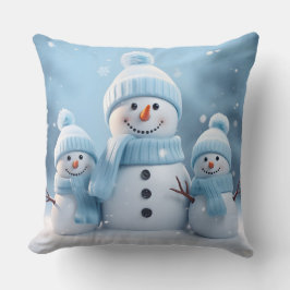 Almofada Cute Christmas Snowman Throw Pillow