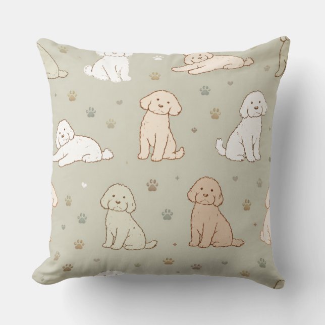 Almofada Cute Cockapoo Pattern | Dog Lover Cushion (Frente)