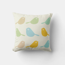 Almofada Cute Custom Little Birds Pastel Colors Boy Room