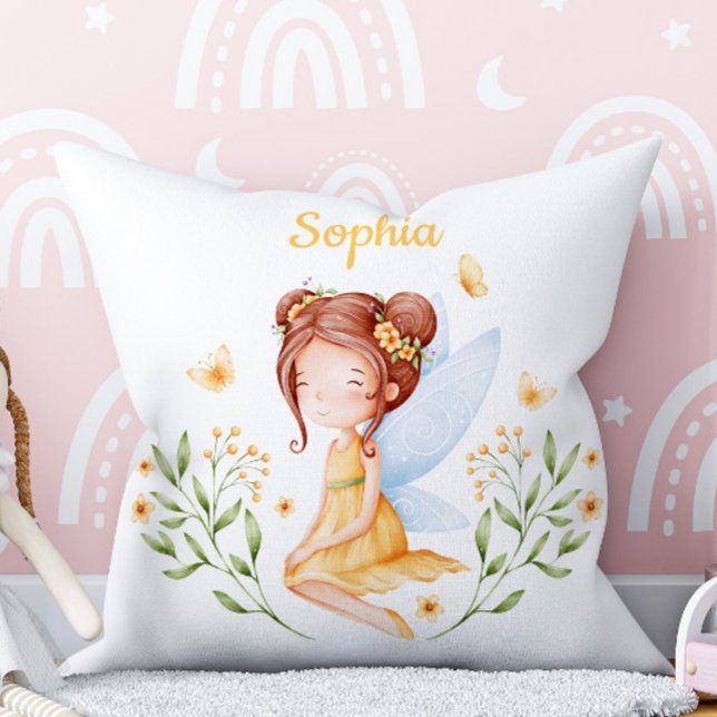 Almofada Cute Custom Name Baby Girl Fairy Pillow  (Criador carregado)