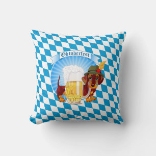 Almofada Cute Dachshund Oktoberfest