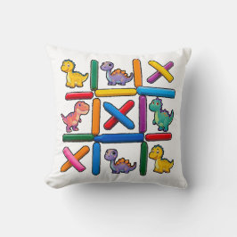 Almofada Cute Dinosaur Grid Design with Nine Colorful Dino