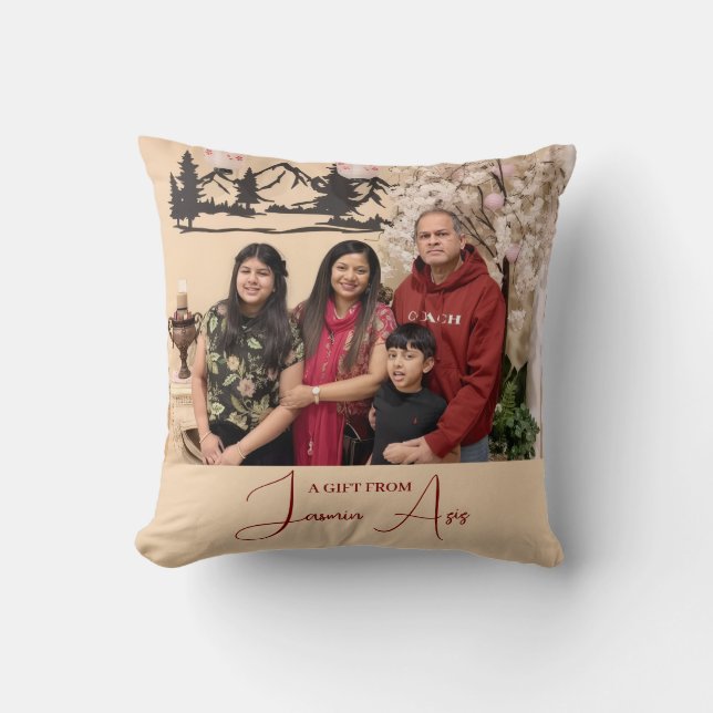 Almofada Cute family Personalized Gift From (Frente)