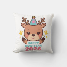 Almofada cute festive new year pillow 2026
